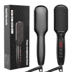 2 in 1 Beard Straightener - Negative Ion Ceramic Heated Hot Hair Comb Tool