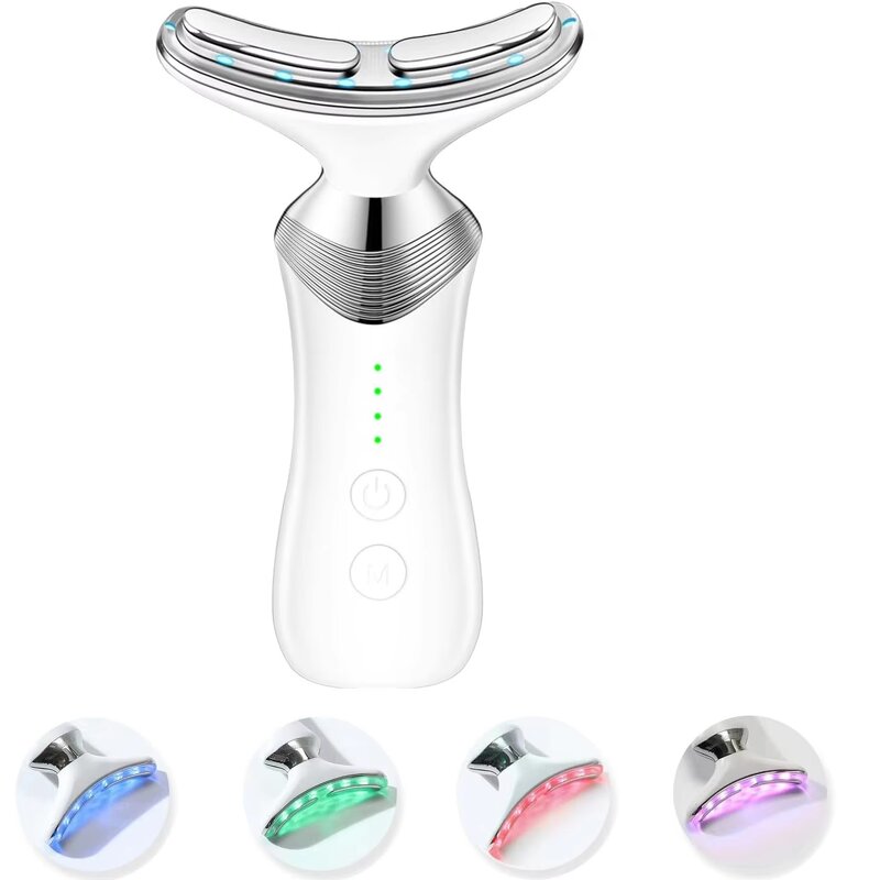 Neck Lifting Device - Hot Sale EMS Microcurrent Heating 4-Color Light Therapy