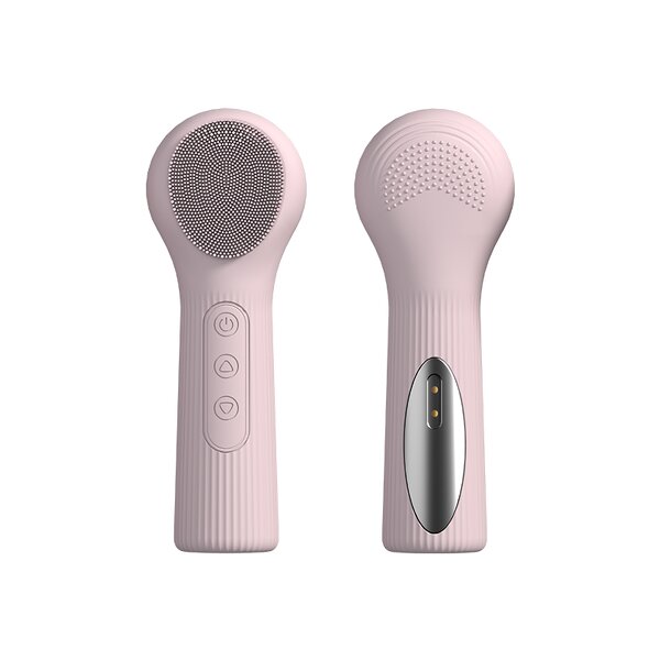 Silicone Face Scrubber - 2 in 1 Heat Massage Rechargeable Facial Exfoliator