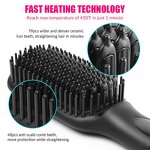 2 in 1 Beard Straightener - Negative Ion Ceramic Heated Hot Hair Comb Tool