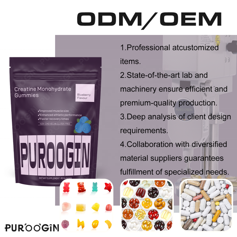 Creatine Monohydrate Gummies Manufacturer - OEM Sugar Free Vegan Natural Flavors