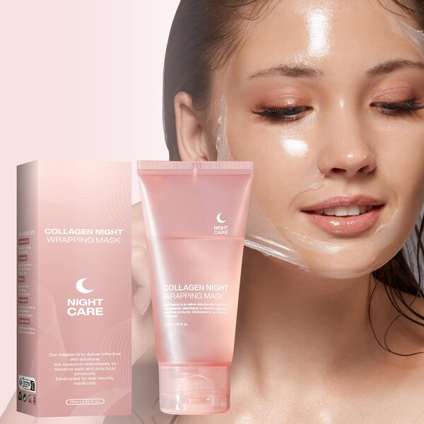 Face Mask Manufacturer - Collagen Night Wrapping Peel-off Transparent Moisturizing 75ml