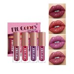 Lipstick Set Manufacturer - 4pcs Glitter Matte Liquid Waterproof Multi Colors Kit