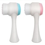 Face Wash Brush Manufacturer - 2 in 1 Manual Double Side Soft Nylon Silicone Bristles