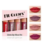 Lipstick Set Manufacturer - 4pcs Glitter Matte Liquid Waterproof Multi Colors Kit