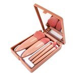 Makeup Brush Set Manufacturer - 5 Pcs Synthetic Hair Small Travel with Mirror case