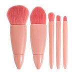 Cosmetic Brush Manufacturer - Popular Hand with Mirror Set 5 in 1 Portable