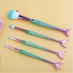 Makeup Brushes Set Manufacturer - New Gradient Mermaid Shaped 4PCS Vegan 40pcs