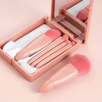 Cosmetic Brush Manufacturer - Popular Hand with Mirror Set 5 in 1 Portable