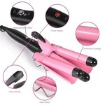 Hair Curler Manufacturer - New Design Spiral 3 Barrel Ceramic Automatic Rotating