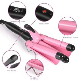Hair Curler Manufacturer - New Design Spiral 3 Barrel Ceramic Automatic Rotating