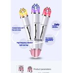 RF EMS Beauty Wand - V Face Color Light USB Eye Facial Massager Acne Heat Vibration Tool