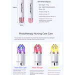 RF EMS Beauty Wand - V Face Color Light USB Eye Facial Massager Acne Heat Vibration Tool