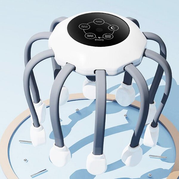 Octopus Scalp Massager - 10 Heads Electric Claw Head Scratching Massage Relax Tool