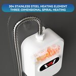 Mini Tankless Water Heater - Instant Electric Fast Heating Shower Bathroom Kitchen EU