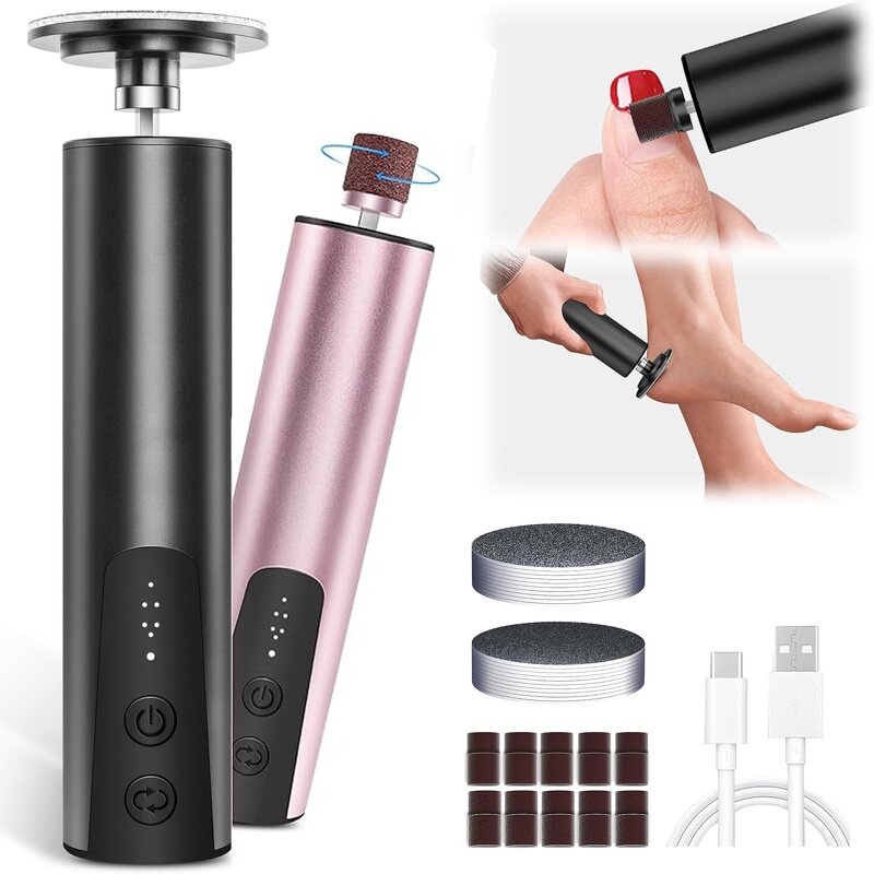 LCD Foot Callus Remover - Professional Home Use Pedicure Dead Skin Electric Foot File