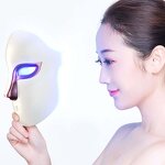 3 Color LED Facial Mask - Home Use Beauty Equipment Red Light Therapy With Neck Tool