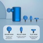 Massage Gun Manufacturer - Hezheng Portable Cordless Mini 300g White ABS 3-Head