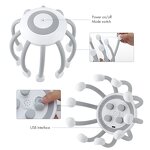 Head Massager Manufacturer - HEZHENG Latest Hand Free Electric Octopus Shape