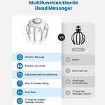 Head Massager Manufacturer - Smart Electric with TMS Vibration & Timing Control ABS+Silicone