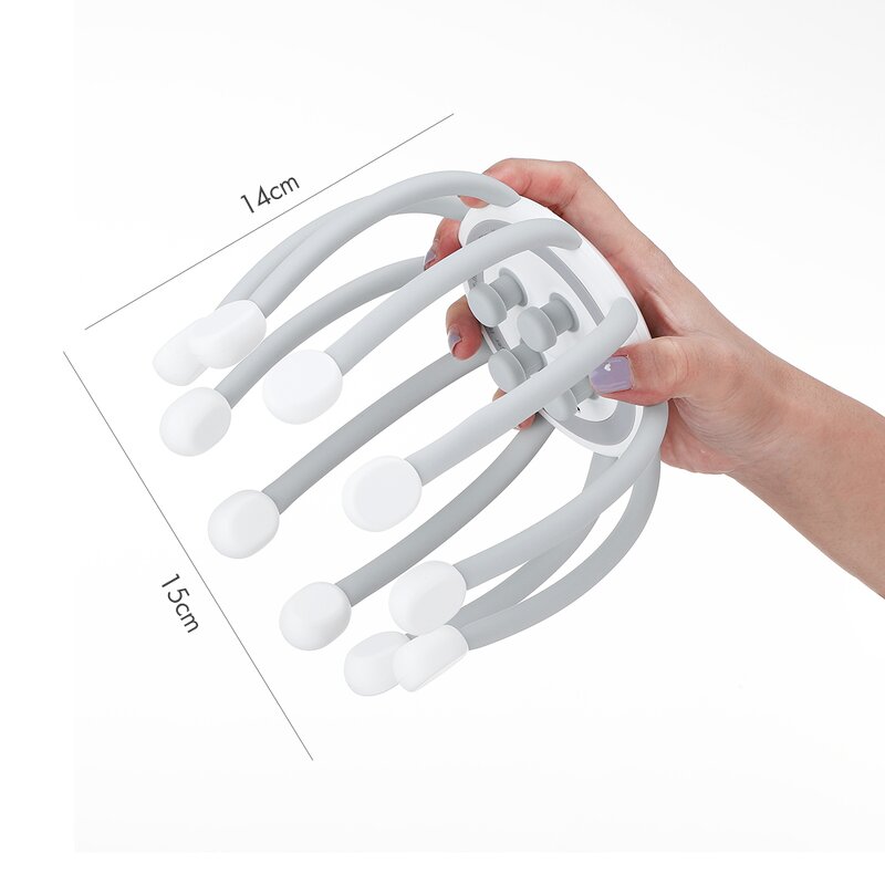 Head Massager Manufacturer - HEZHENG Octopus with Vibration Time Control Multiple Modes