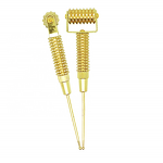 Gold Derma Roller - Stainless Steel Brass Scraping Ear Needle Custom Logo Face