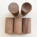 Mini Wood Car Diffuser - Cylindrical Natural Beech Walnut Custom Logo Freshener