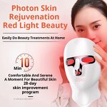 7 in 1 LED Face Mask - Portable Silicone Face Neck Skin Tightening Acne Anti Aging