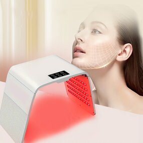 7 Colors Facial Steamer - Foldable Cold Spray ABS PDT LED Red Light Acne Removal