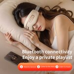 3D Bluetooth Eye Mask - 2000mAh Smart Acupoint Vibration Cold Hot Compress Tech