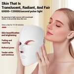 Silicone LED Facial Mask - 7 Color Wireless Red Light Therapy Skin Care Massager