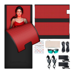 Red Light Therapy Mat - Full Body 2570pcs 2 in 1 LED Beads Premium Leather Adjustable