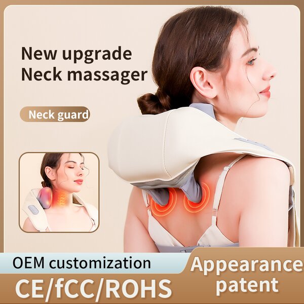 Wireless Neck Massager - Factory Hot Remote Control Vibration Kneading Heating Relief