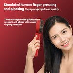 Scalp Massager Comb - 2025 New Waterproof Red Blue Light Hair Oil Applicator Brush