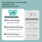 Neck Shoulder Massager - Portable Rechargeable Relaxer Pillow New Remote Control Feature