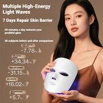 Wireless LED Facial Mask - Red Multi-Color Light SPA Care Skin Care Massager Tool