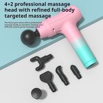 Facial Massage Gun - Hot Sales 6 Heads Brush Motor Impact Muscle Fascia Massager