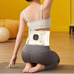 EMS Waist Massager - Fitness Pulse Fat-Burning Heating Compress Sports Sweat Belt