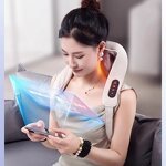 Electric Body Massager - Vibrating Back Neck Kneading Percuss Shoulder Massage Cushion