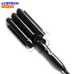 3-Barrel Hair Waver - Women's High Quality LCD PTC Top Seller Rotating Curling Iron