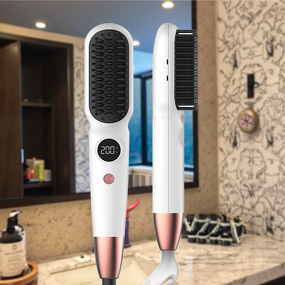 PTC Ceramic Straightener - Electric Plastic LED Display Home Professional Styling Tool
