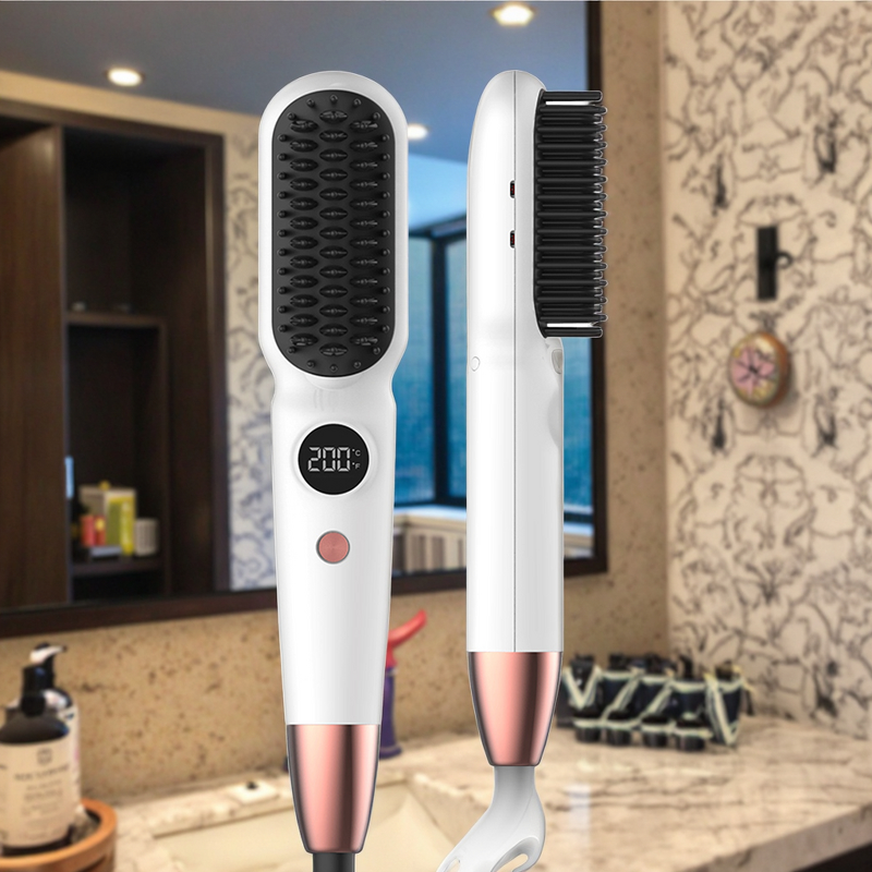PTC Ceramic Straightener - Electric Plastic LED Display Home Professional Styling Tool