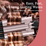 3 Barrels Curling Iron - Professional Salon LCD PTC 230℃ Negative Ion Hair Care Set