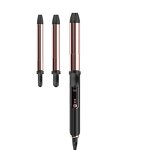 3 in 1 Curling Set - Curling Brush 2 Interchangeable Ceramic Wand Dual Voltage