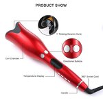 Ceramic Auto Curler - LCD Temperature PTC Heater Magic Air Spin Wand Styling Tool