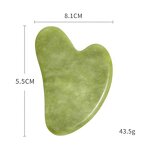 Green Jade Facial Roller - Natural Heart-Shaped Anti-Aging Weight Loss Tool With Packaging Box