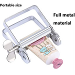 Automatic Toothpaste Dispenser - Customized 8.5 cm Silver Metal Lotion Storage Bathroom Set