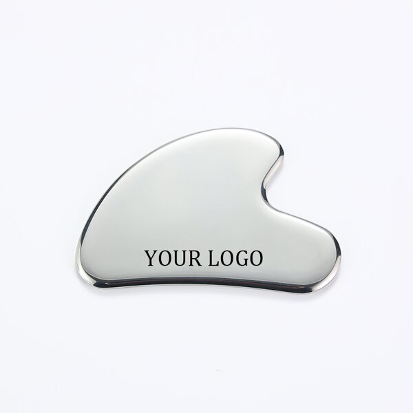 Stainless Steel Gua Sha - Custom Logo Facial Body Scraping 304 Metal Massage Board Tool