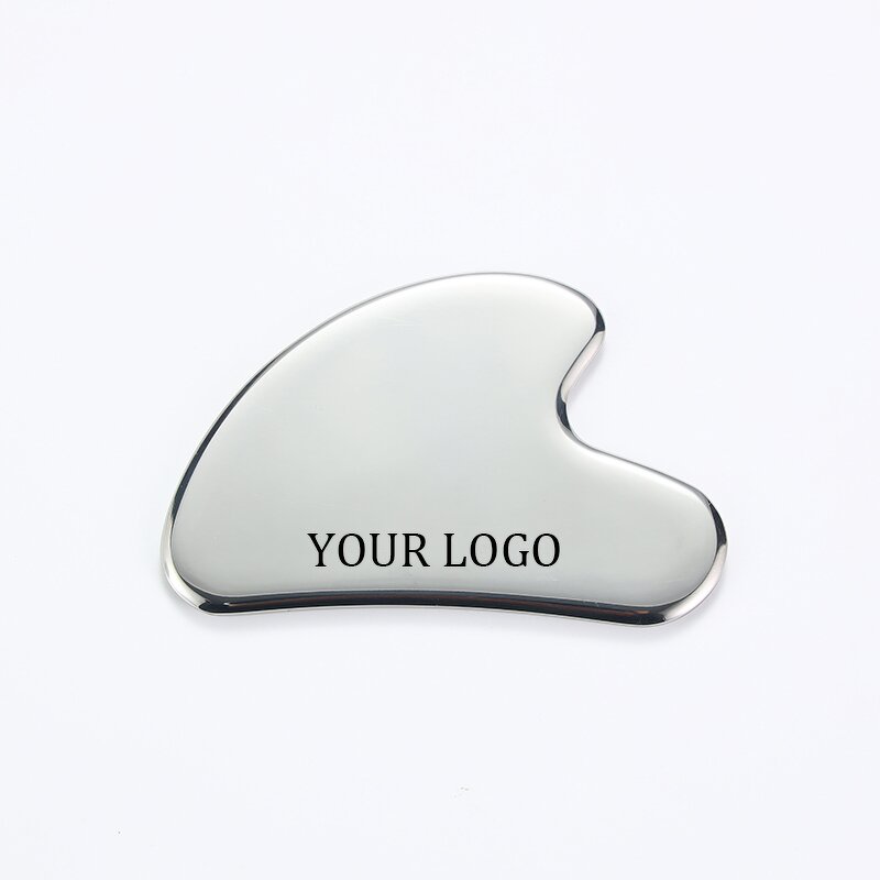 Stainless Steel Gua Sha - Custom Logo Facial Body Scraping 304 Metal Massage Board Tool