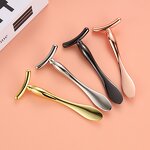 T-Shape Eye Applicator - Personalized 9.6cm Double Head Metal Cosmetic Spoon Massage Stick
